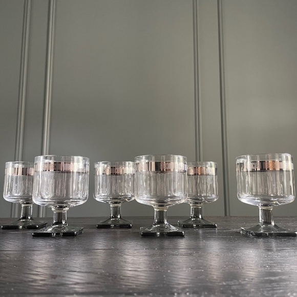 🌟VINTAGE🌟 Federal MCM Nordic Short Stem Goblets w/ Butterfly - Set of 6 - Picture 9 of 10